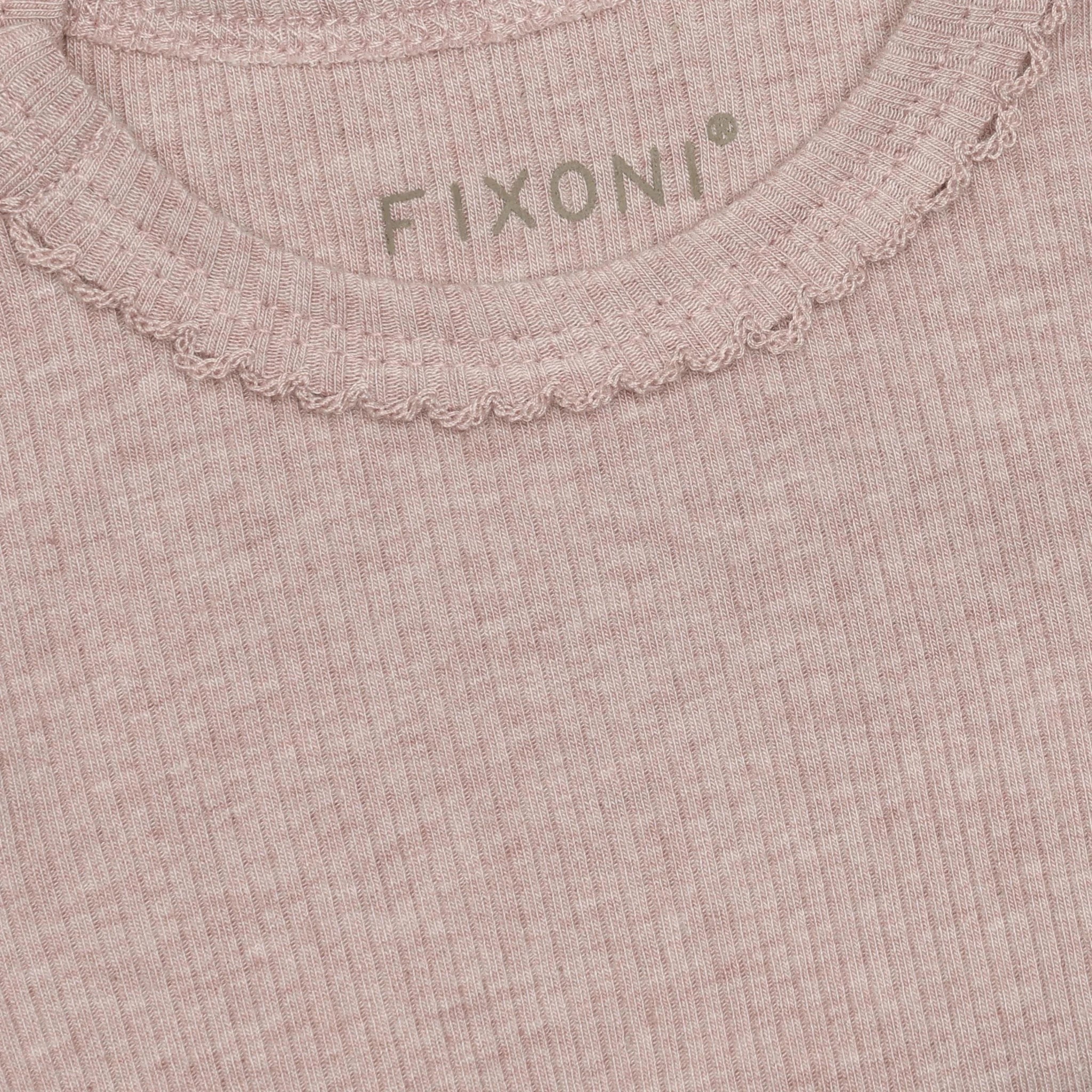 Fixoni Body LS Melange Rib - Pale Mauve Melange