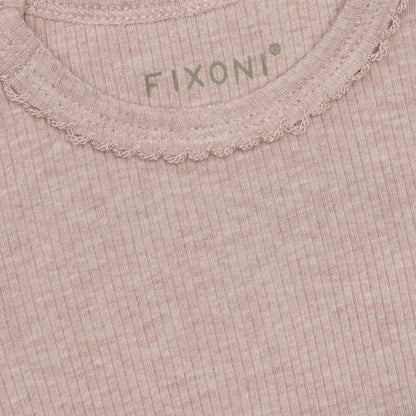 Fixoni Body LS Melange Rib - Pale Mauve Melange - hatshoe