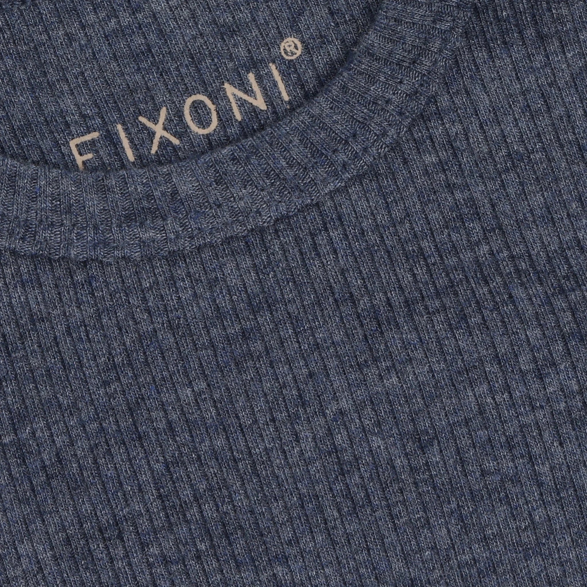 Fixoni Body LS Melange Rib - Vintage Indigo Melange