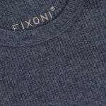 Fixoni Body LS Melange Rib - Vintage Indigo Melange - hatshoe
