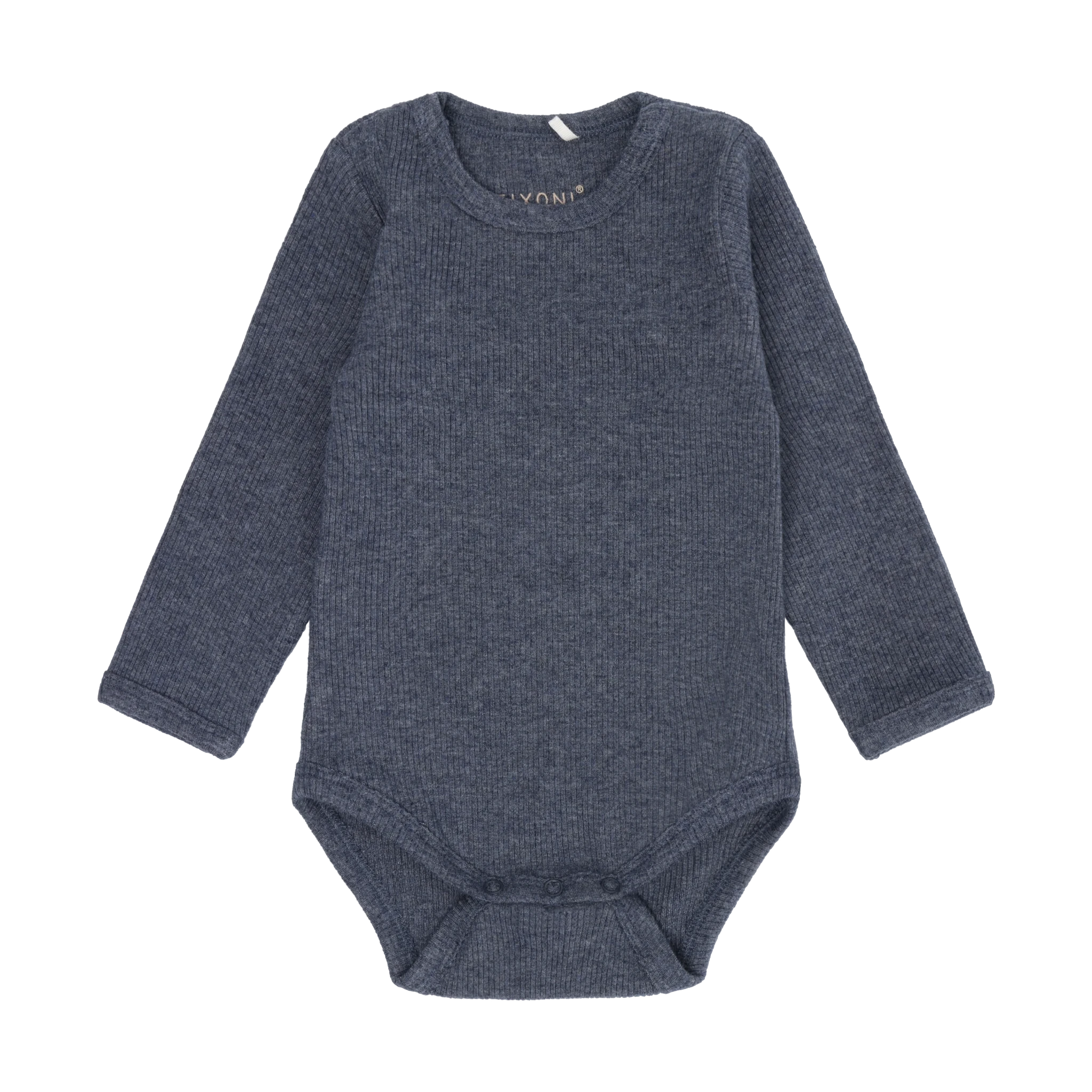 Fixoni Body LS Melange Rib - Vintage Indigo Melange