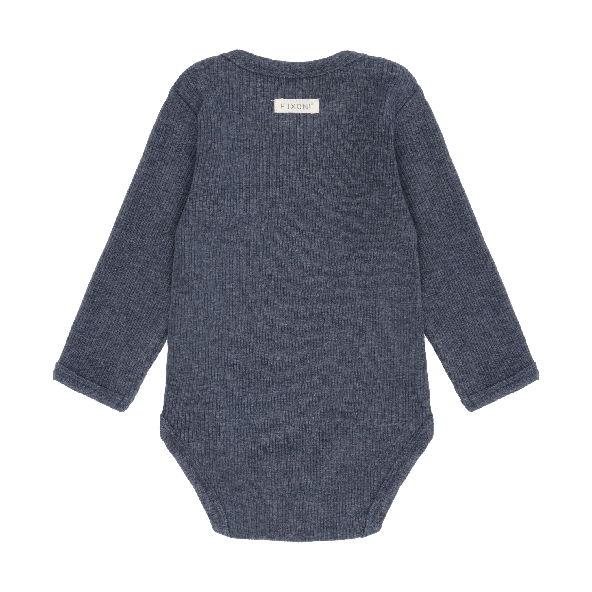 Fixoni Body LS Melange Rib - Vintage Indigo Melange