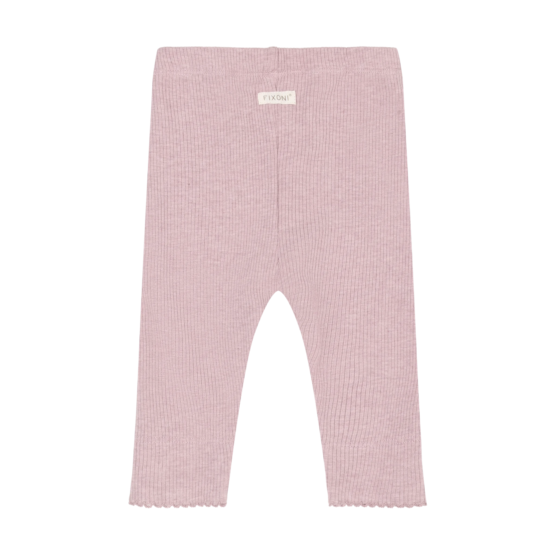 Fixoni Leggings Melange Rib - Pale Mauve Melange - hatshoe
