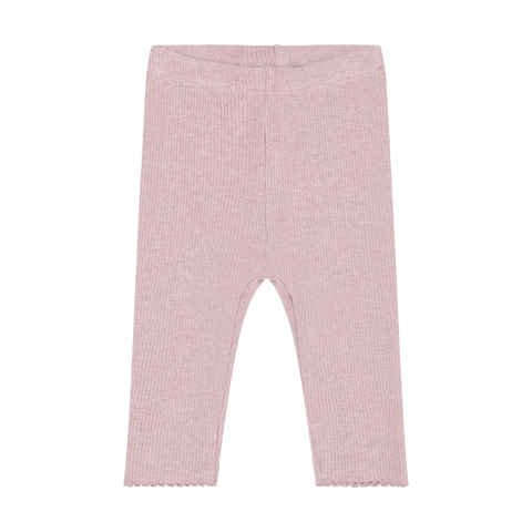 Fixoni Leggings Melange Rib - Pale Mauve Melange