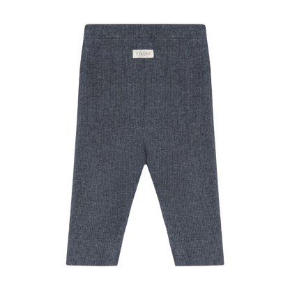 Fixoni Leggings Melange Rib - Vintage Indigo Melange - hatshoe