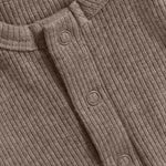 Fixoni Romper LS Melange Rib - Mountain Trial Melange - hatshoe