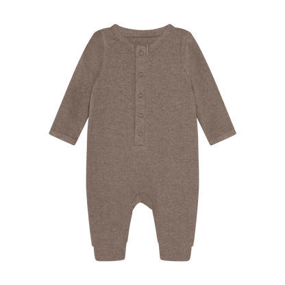 Fixoni Romper LS Melange Rib - Mountain Trial Melange - hatshoe