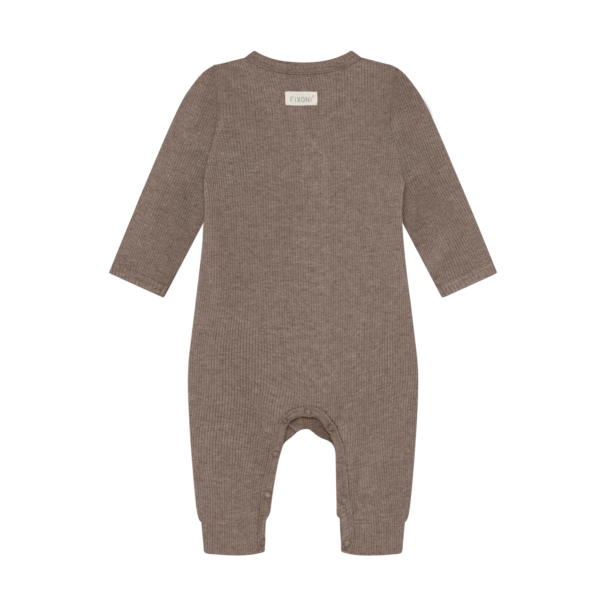 Fixoni Romper LS Melange Rib - Mountain Trial Melange