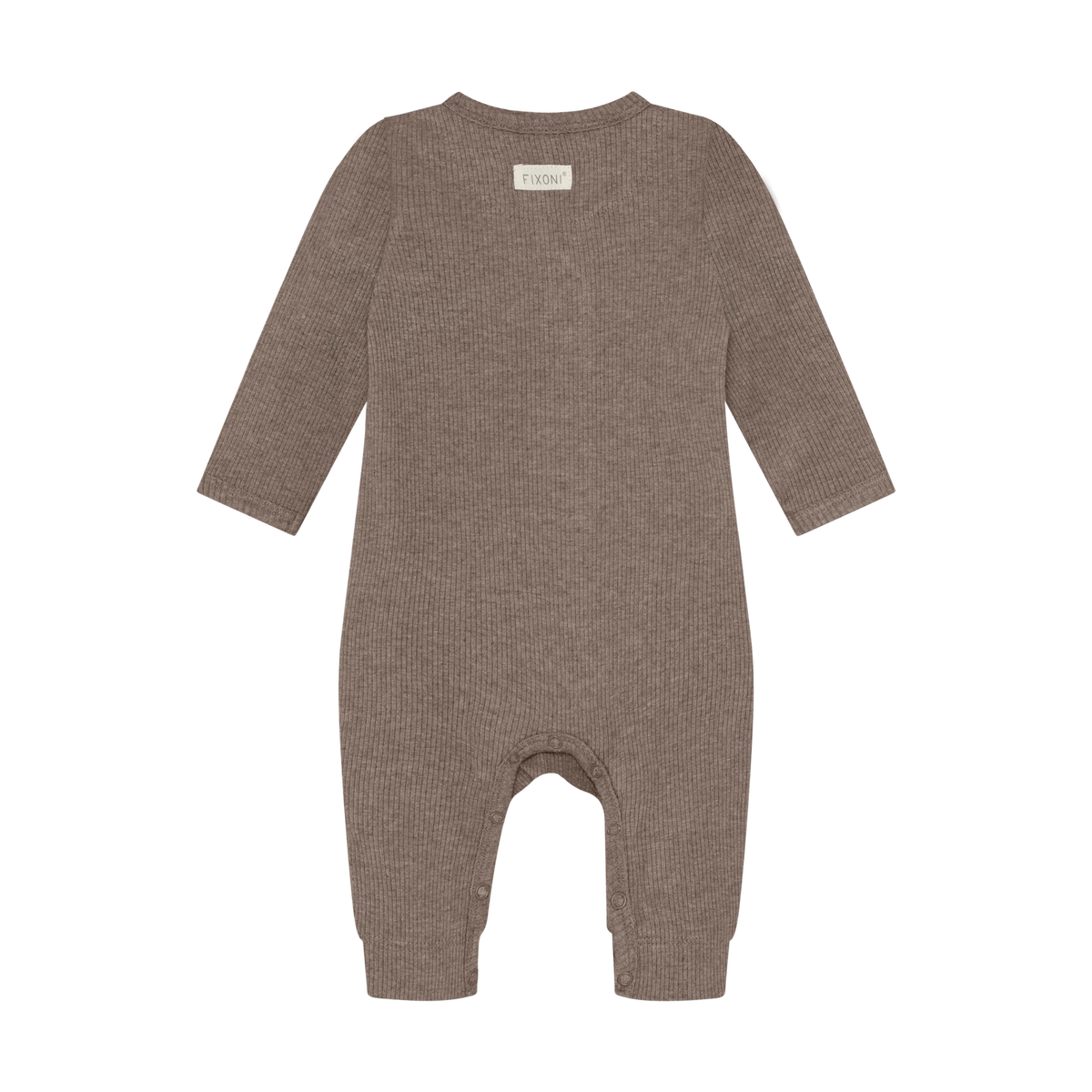 Fixoni Romper LS Melange Rib - Mountain Trial Melange - hatshoe