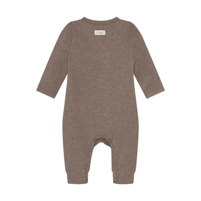 Fixoni Romper LS Melange Rib - Mountain Trial Melange - hatshoe