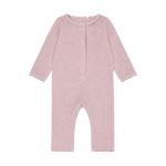 Fixoni Romper LS Melange Rib - Pale Mauve Melange - hatshoe