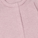 Fixoni Romper LS Melange Rib - Pale Mauve Melange - hatshoe
