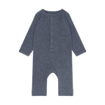 Fixoni Romper LS Melange Rib - Vintage Indigo Melange - hatshoe