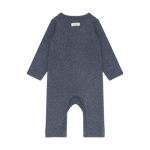 Fixoni Romper LS Melange Rib - Vintage Indigo Melange - hatshoe