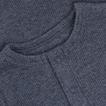 Fixoni Romper LS Melange Rib - Vintage Indigo Melange - hatshoe
