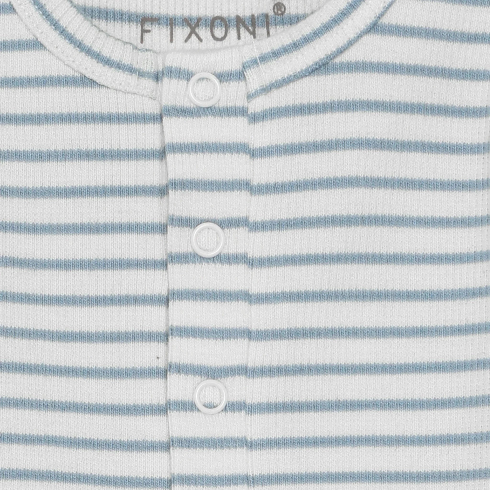 Fixoni Romper LS Rib - Dusty Blue