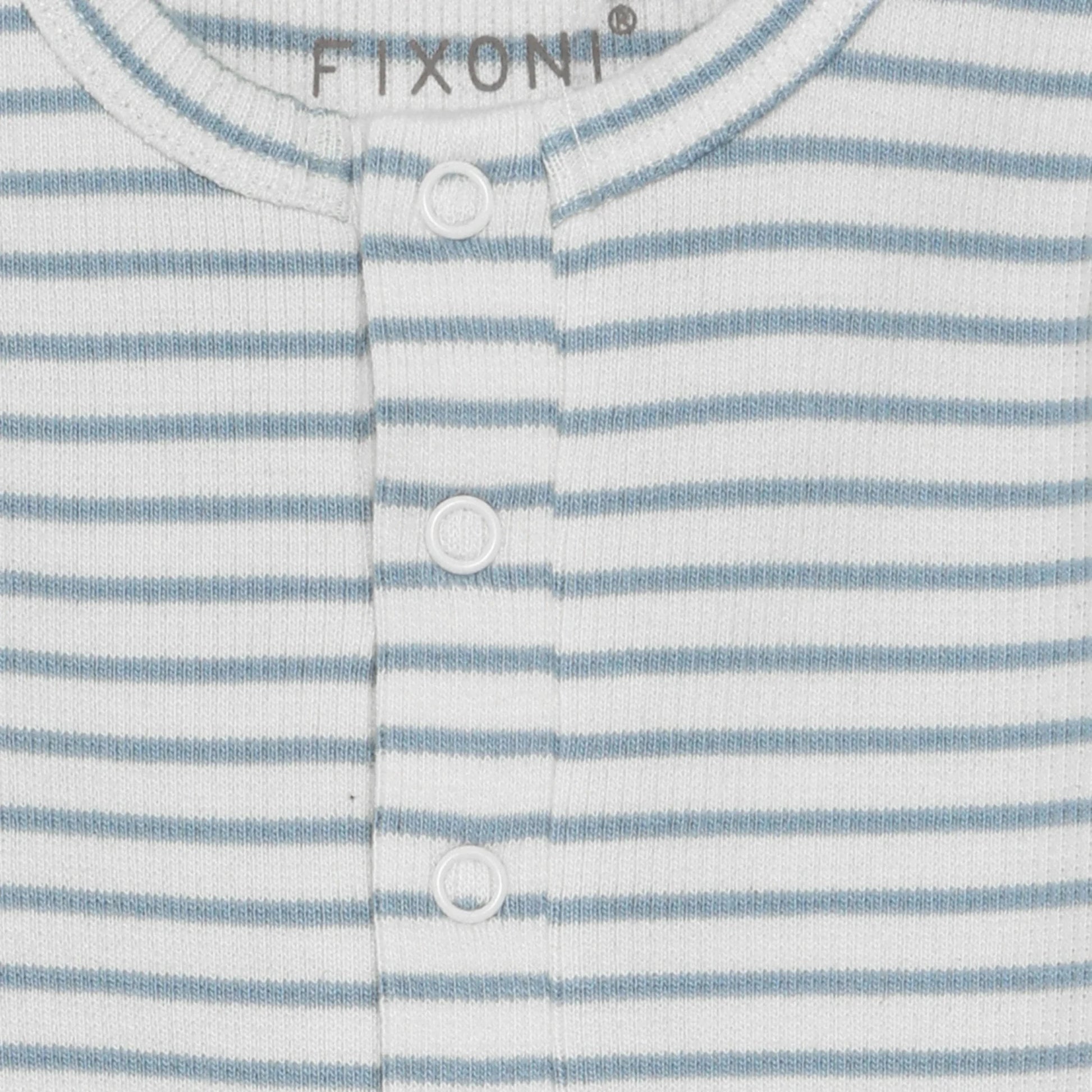 Fixoni Romper LS Rib - Dusty Blue - hatshoe