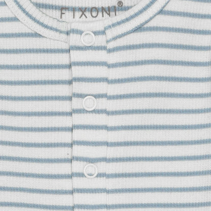 Fixoni Romper LS Rib - Dusty Blue - hatshoe