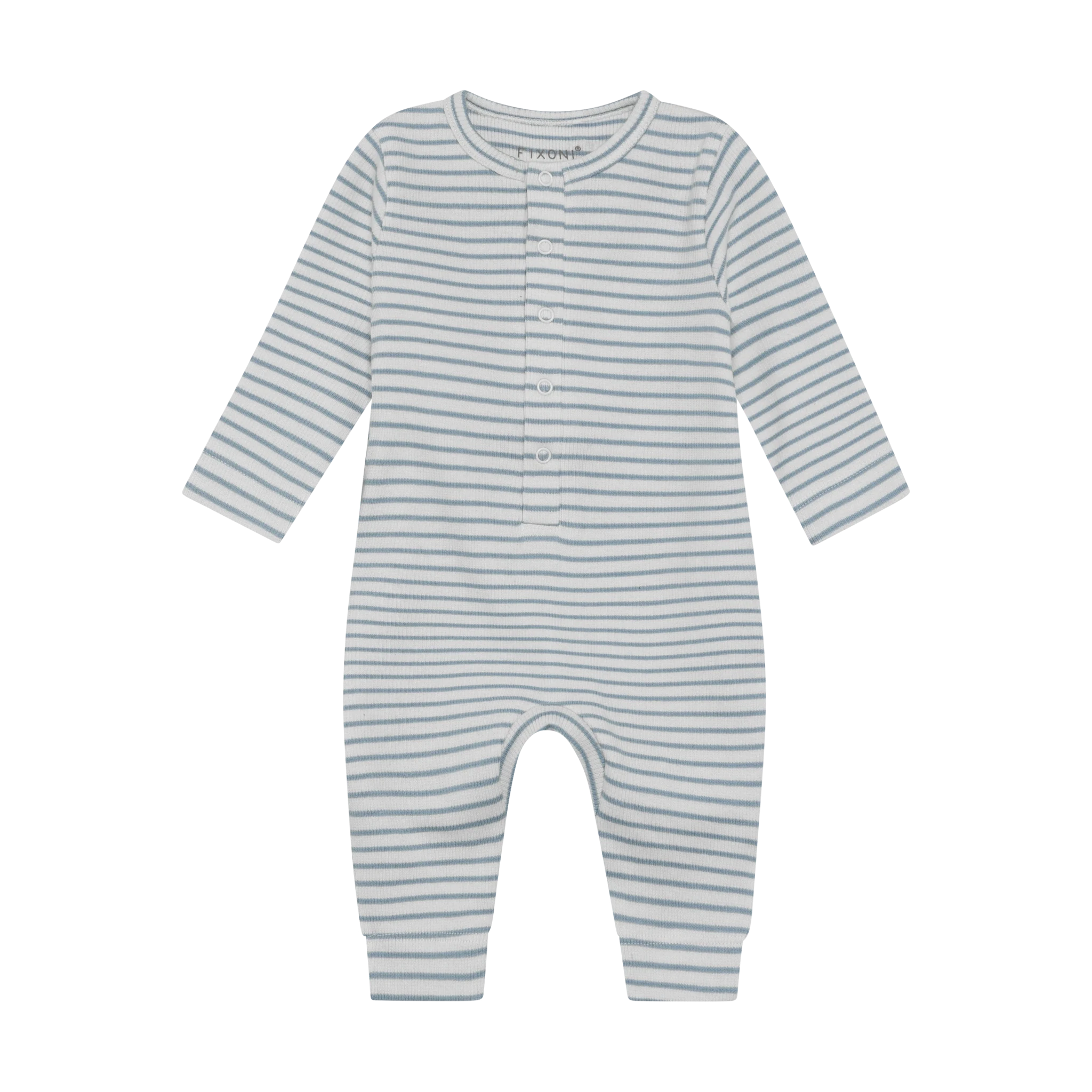 Fixoni Romper LS Rib - Dusty Blue