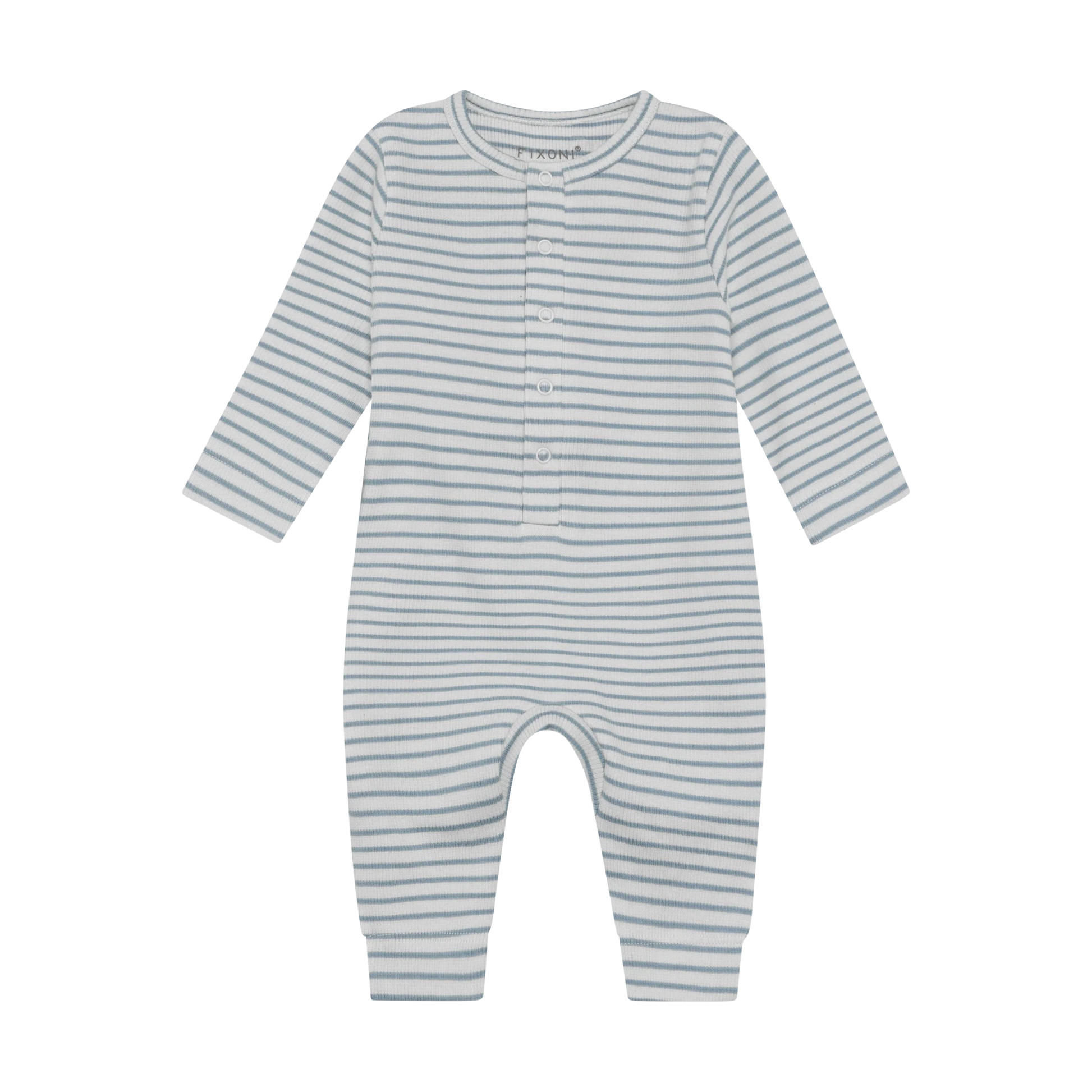 Fixoni Romper LS Rib - Dusty Blue - hatshoe