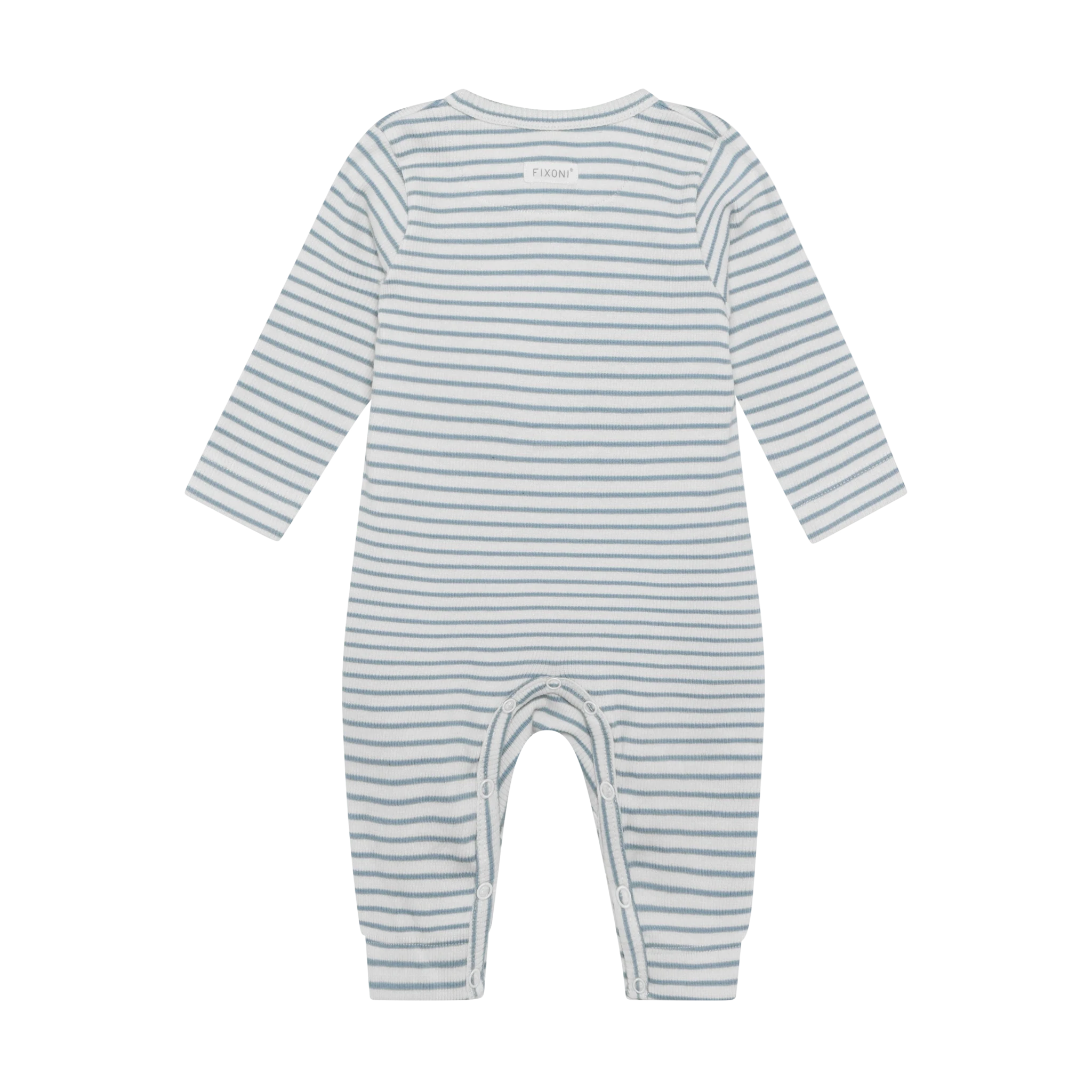 Fixoni Romper LS Rib - Dusty Blue