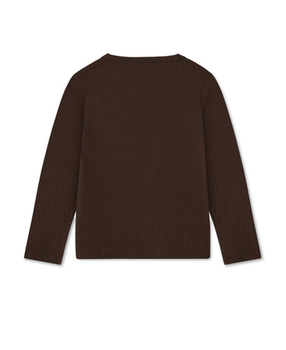 Fliink Jongens Blouse Kenna - Donkerbruin - hatshoe