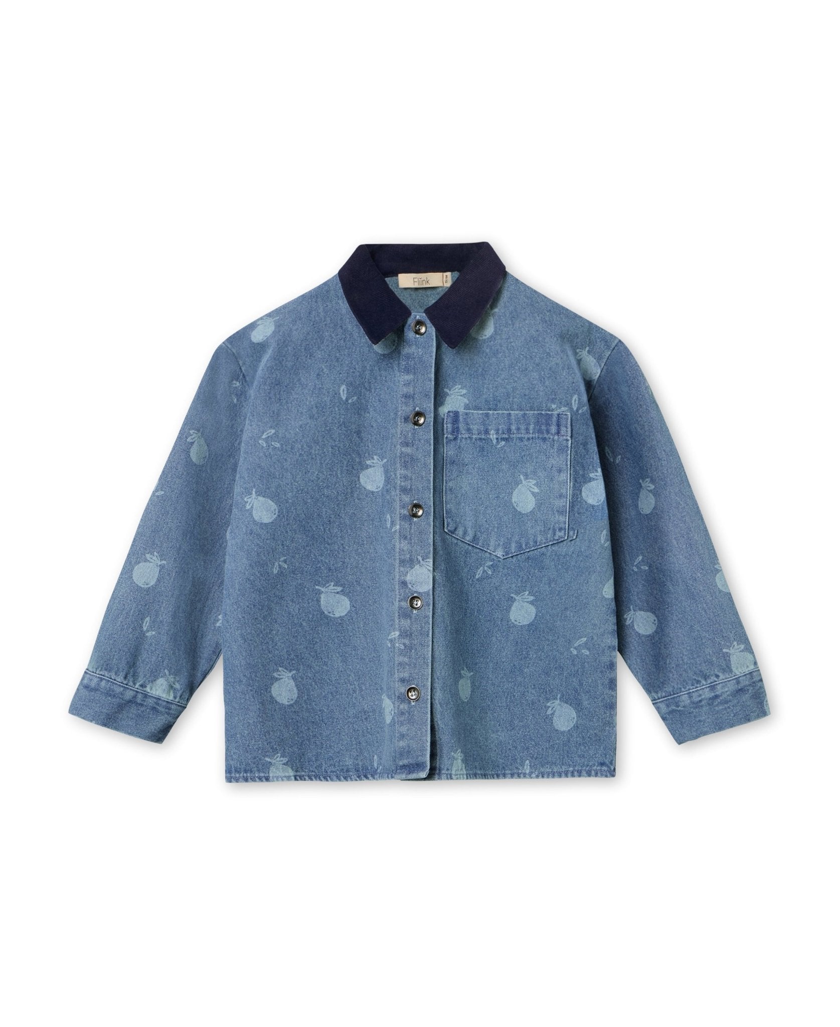 Fliink Jongens Shirt Don Denim - Blue - hatshoe