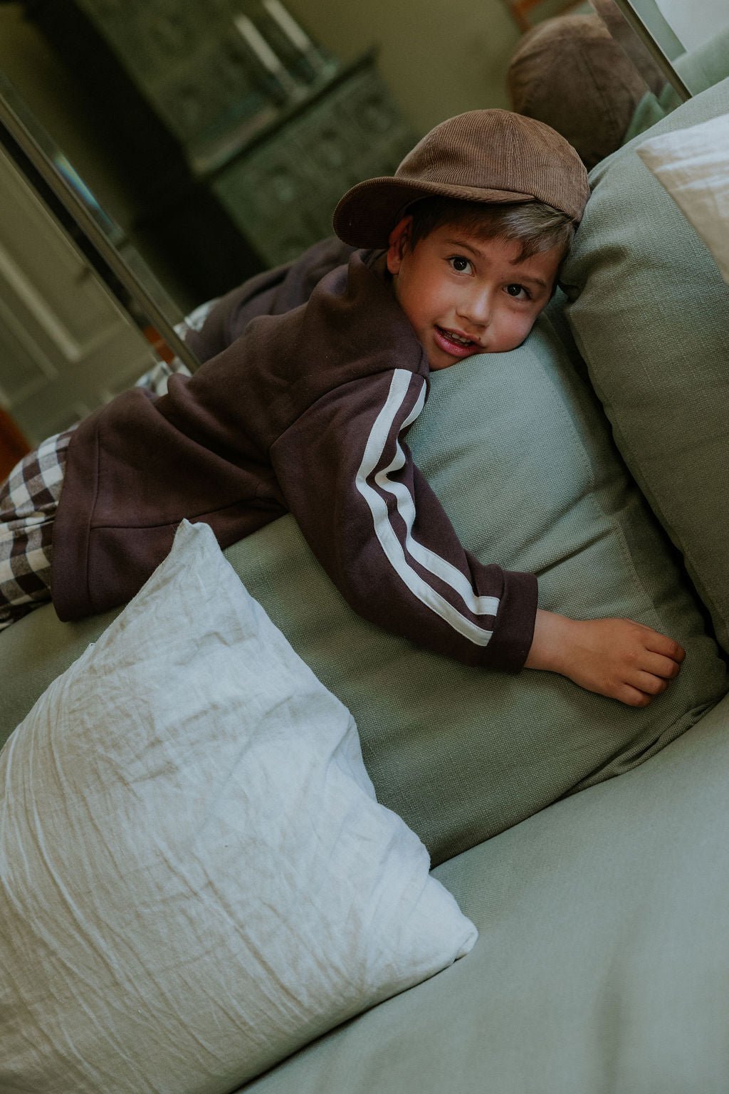 Fliink Jongens Sweatshirt Alvin - Coffee Bean - hatshoe