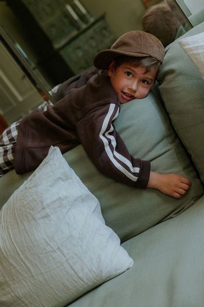 Fliink Jongens Sweatshirt Alvin - Coffee Bean - hatshoe