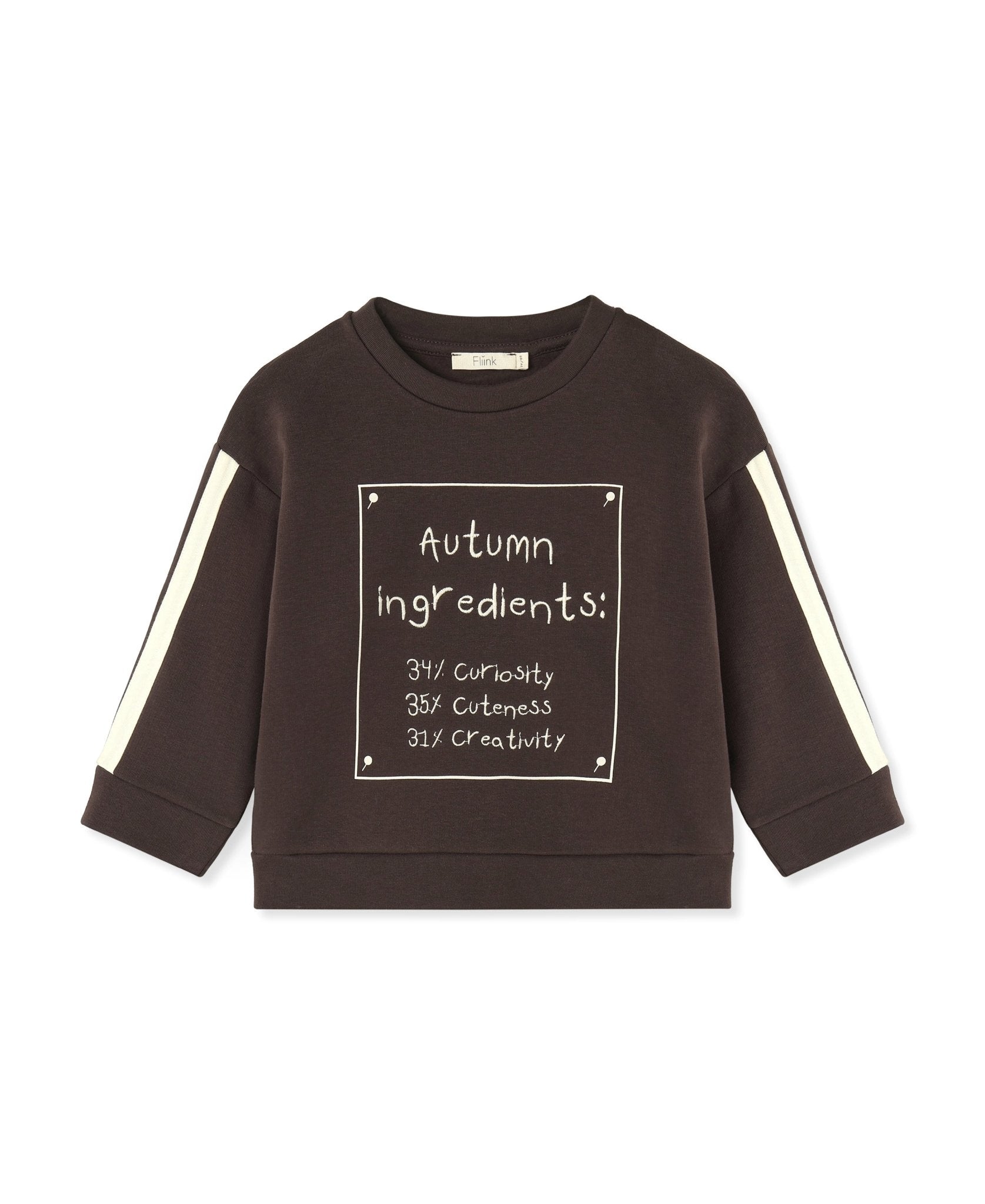 Fliink Jongens Sweatshirt Alvin - Coffee Bean - hatshoe