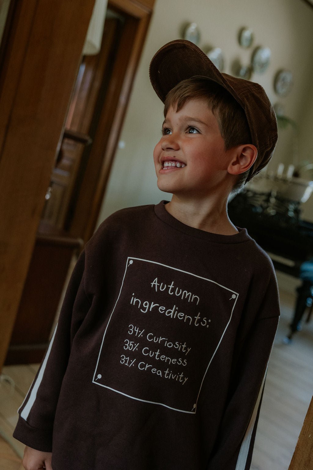 Fliink Jongens Sweatshirt Alvin - Coffee Bean - hatshoe