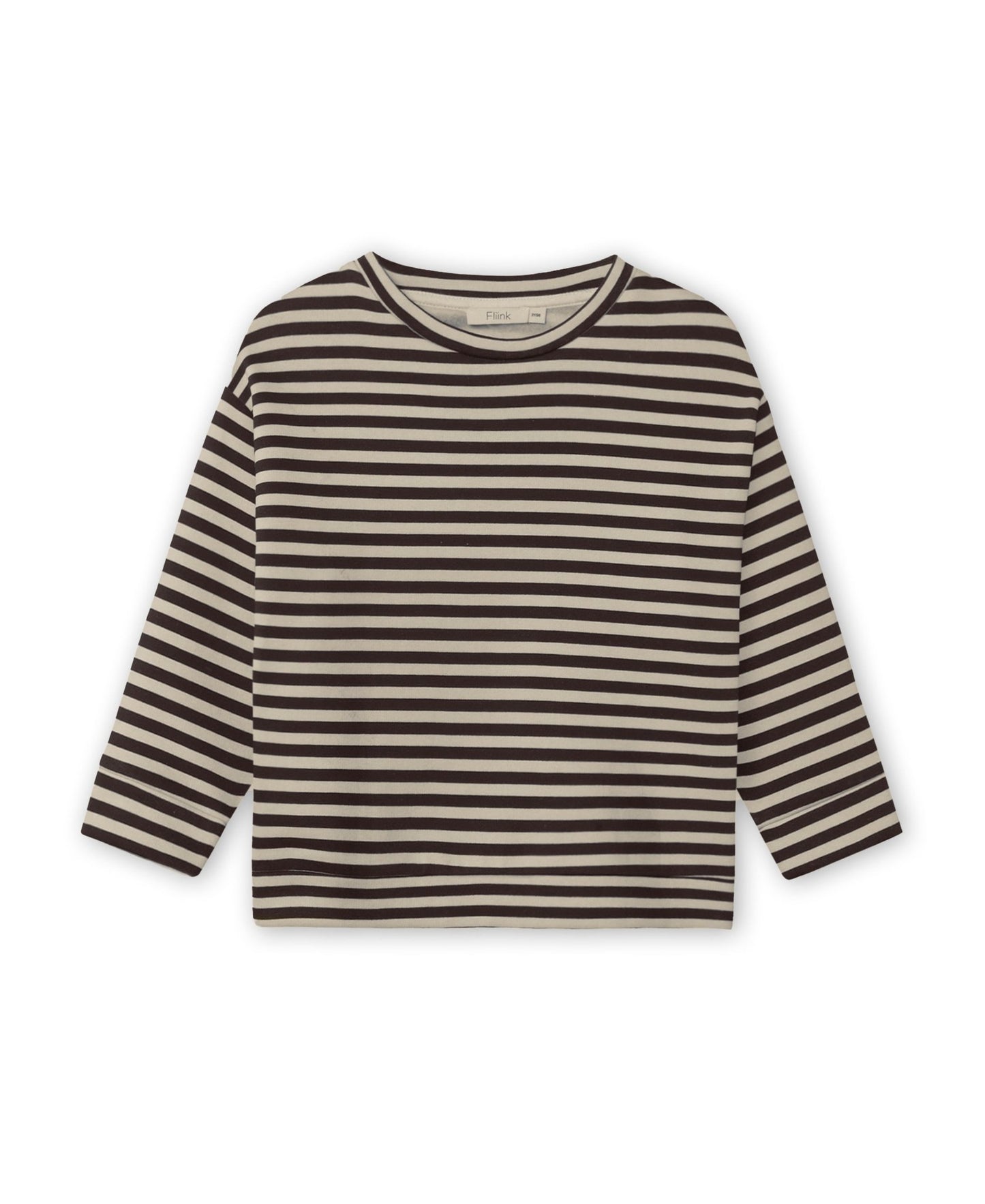 Fliink Jongens Trui Alvin Stripe - Bruin Taupe - hatshoe