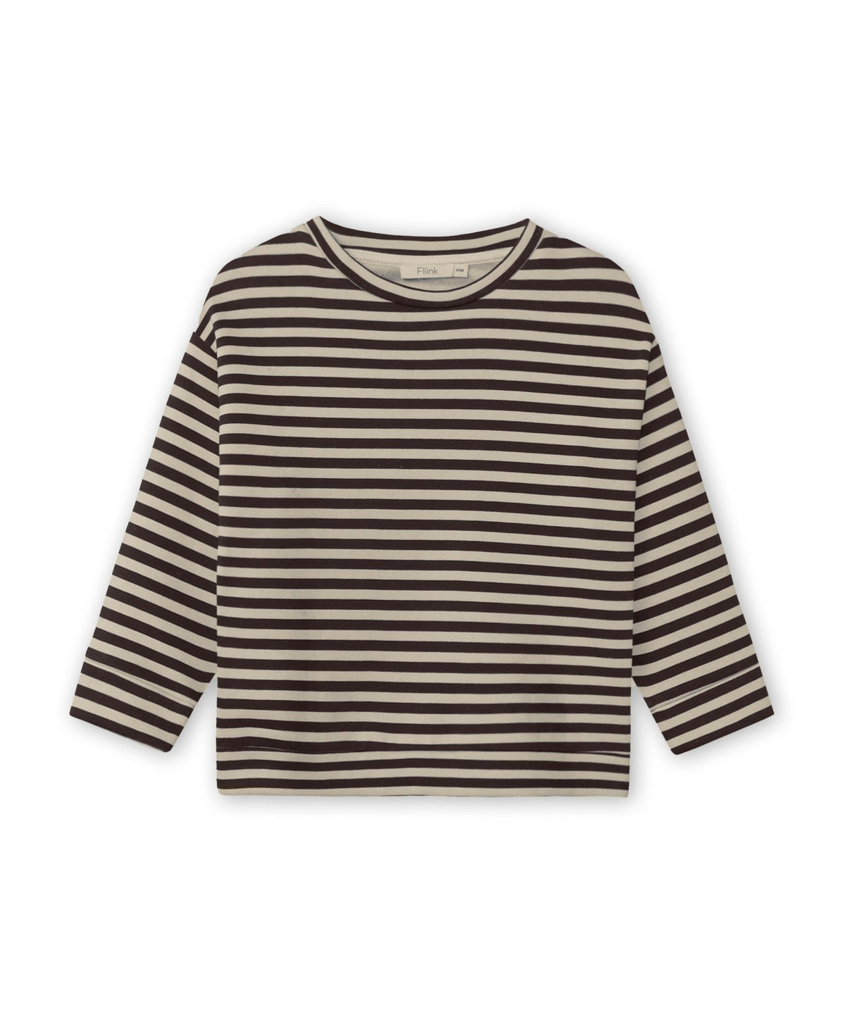 Fliink Jongens Trui Alvin Stripe - Bruin Taupe - hatshoe