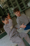 Fliink Jongens Trui Alvin Stripe - Bruin Taupe - hatshoe