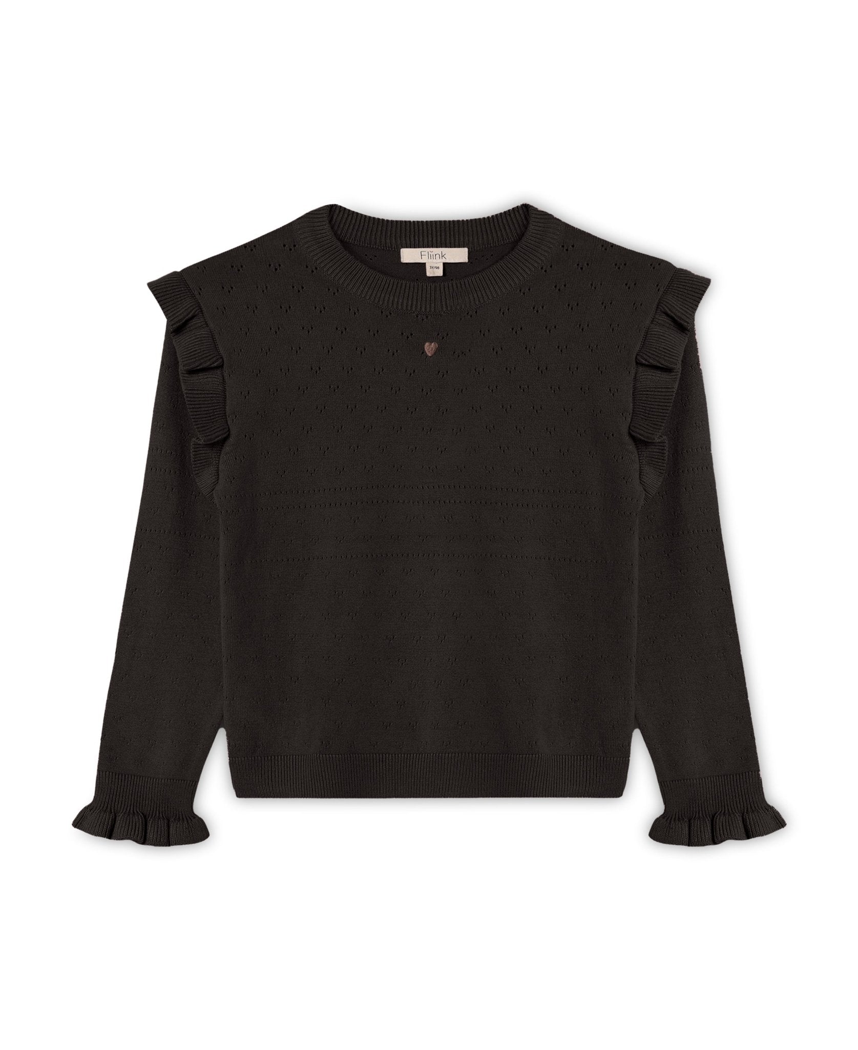 Fliink Meisjes Blouse Fame - Coffee Bean - hatshoe