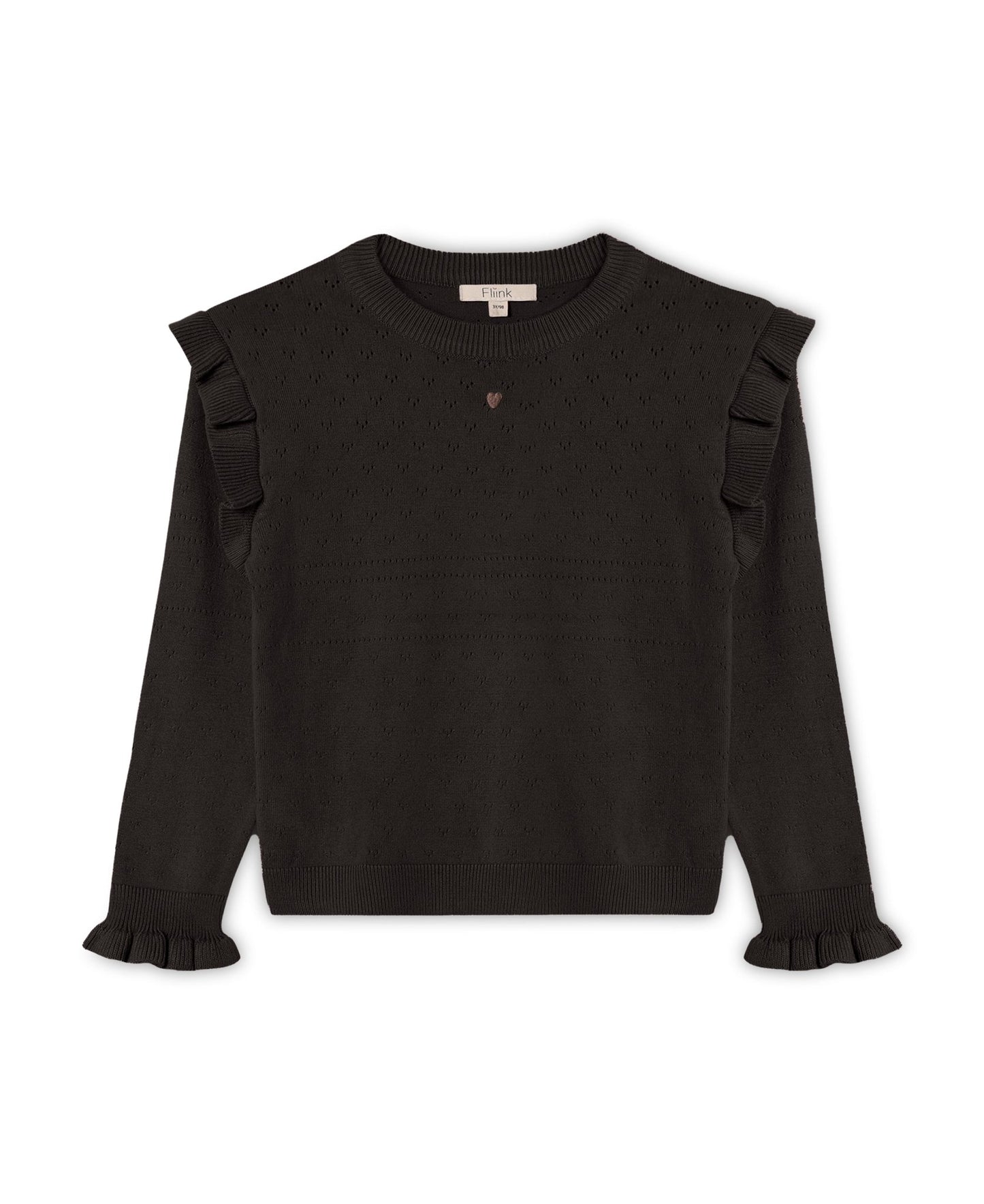 Fliink Meisjes Blouse Fame - Coffee Bean - hatshoe
