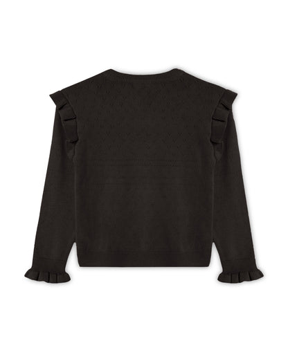 Fliink Meisjes Blouse Fame - Coffee Bean - hatshoe