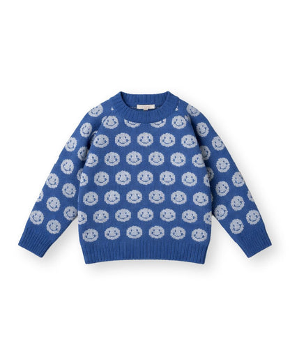 Fliink Meisjes Pullover Bon - Blue - hatshoe