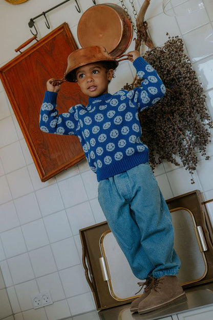 Fliink Meisjes Pullover Bon - Blue - hatshoe