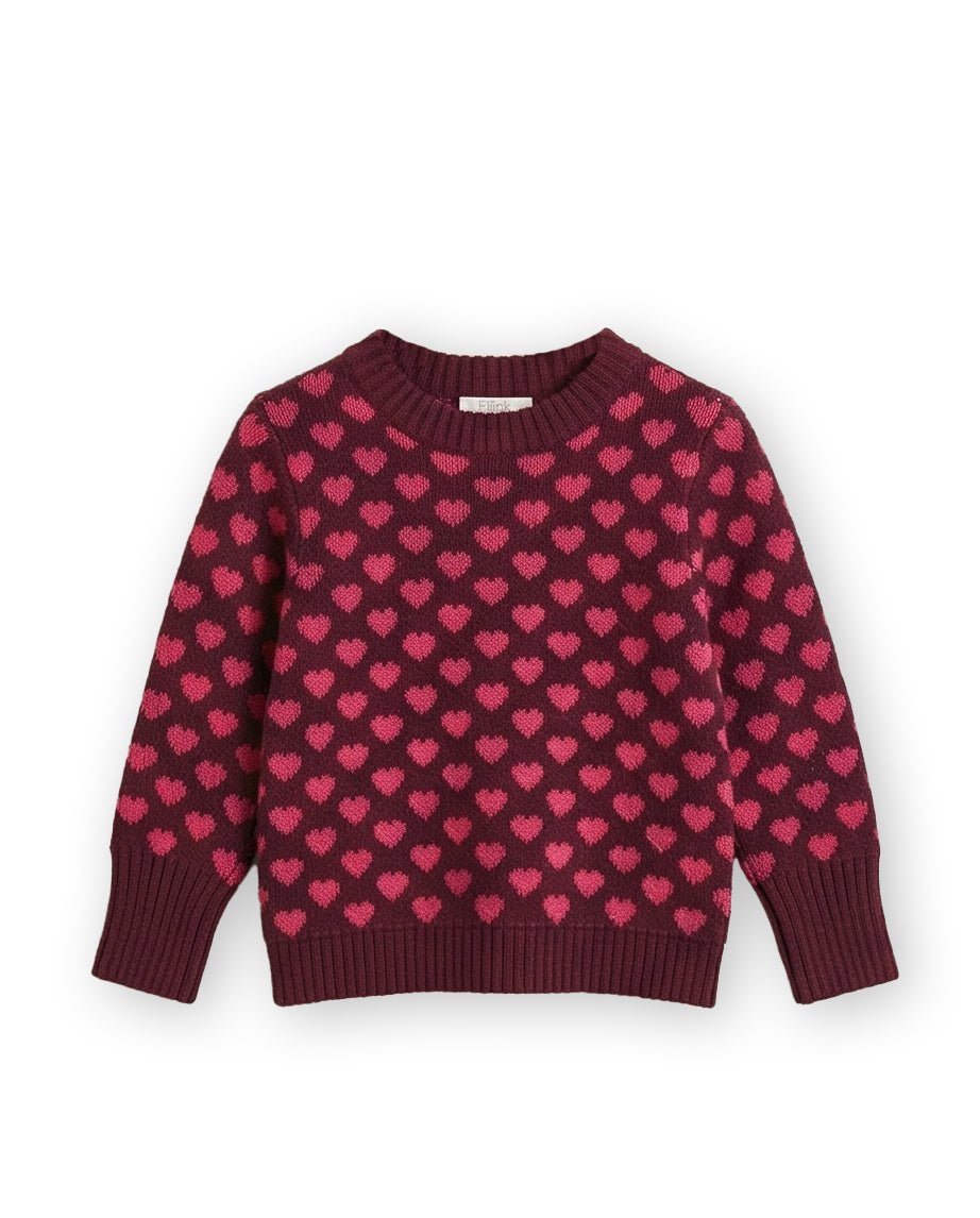 Fliink Meisjes Pullover Janie - Burgundy - hatshoe