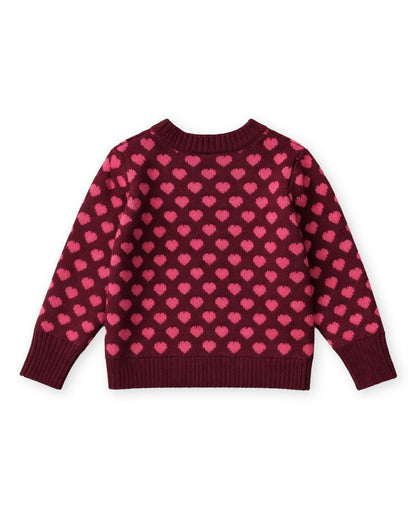 Fliink Meisjes Pullover Janie - Burgundy - hatshoe