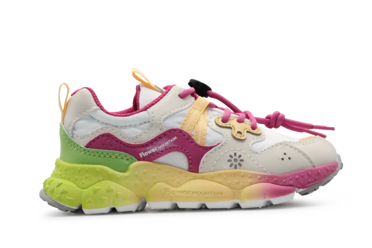 Flower Mountain Sneaker Yamano 3 - Wit Fuxia - hatshoe