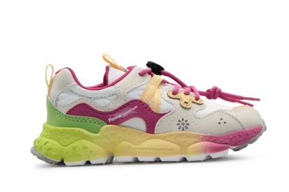 Flower Mountain Sneaker Yamano 3 - Wit Fuxia - hatshoe