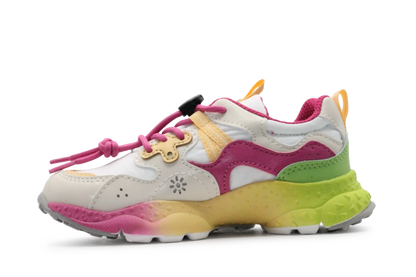 Flower Mountain Sneaker Yamano 3 - Wit Fuxia - hatshoe