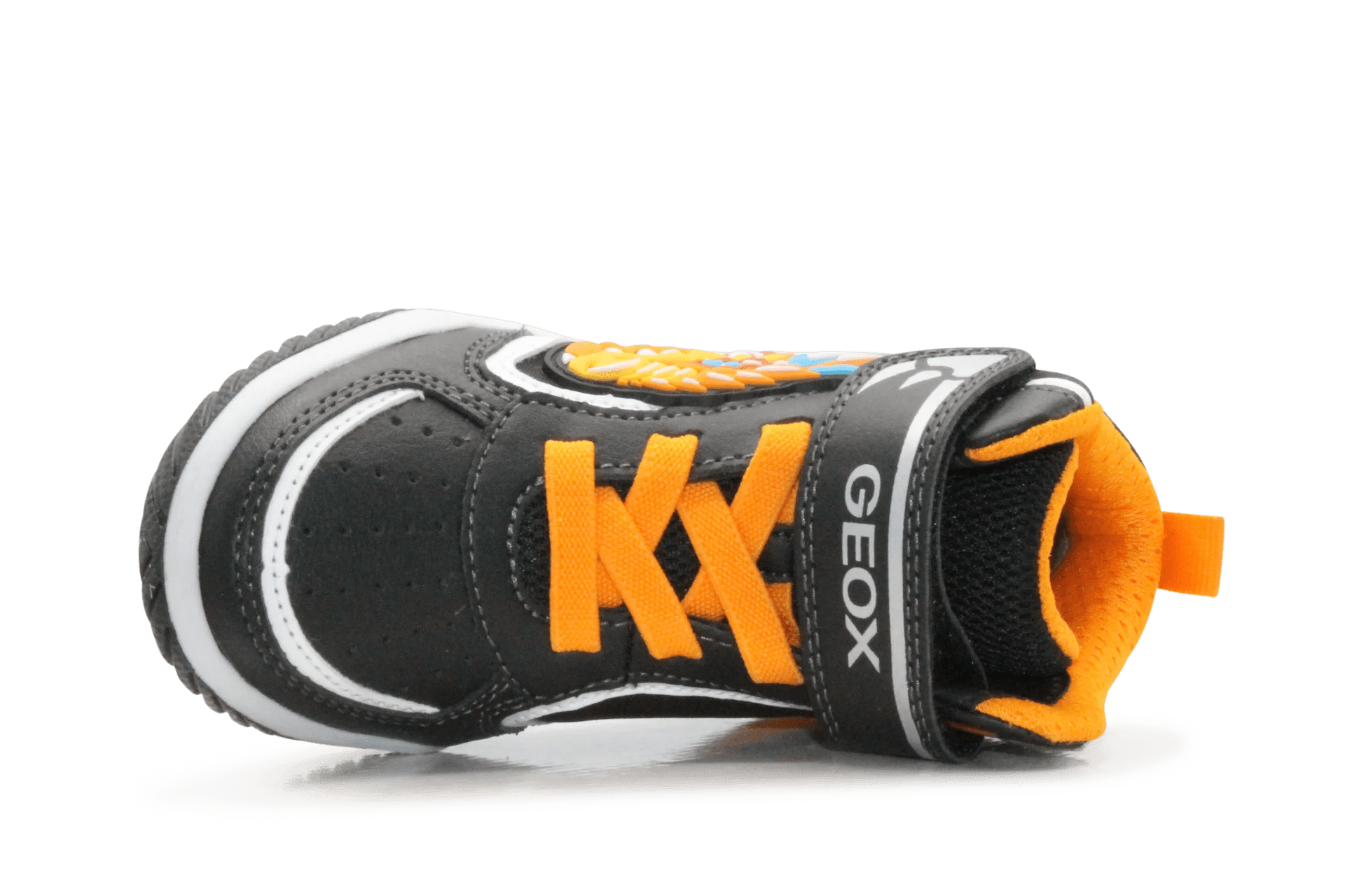 Geox Basket Inek  lichtjes Schoenen Jongens - Black Orange