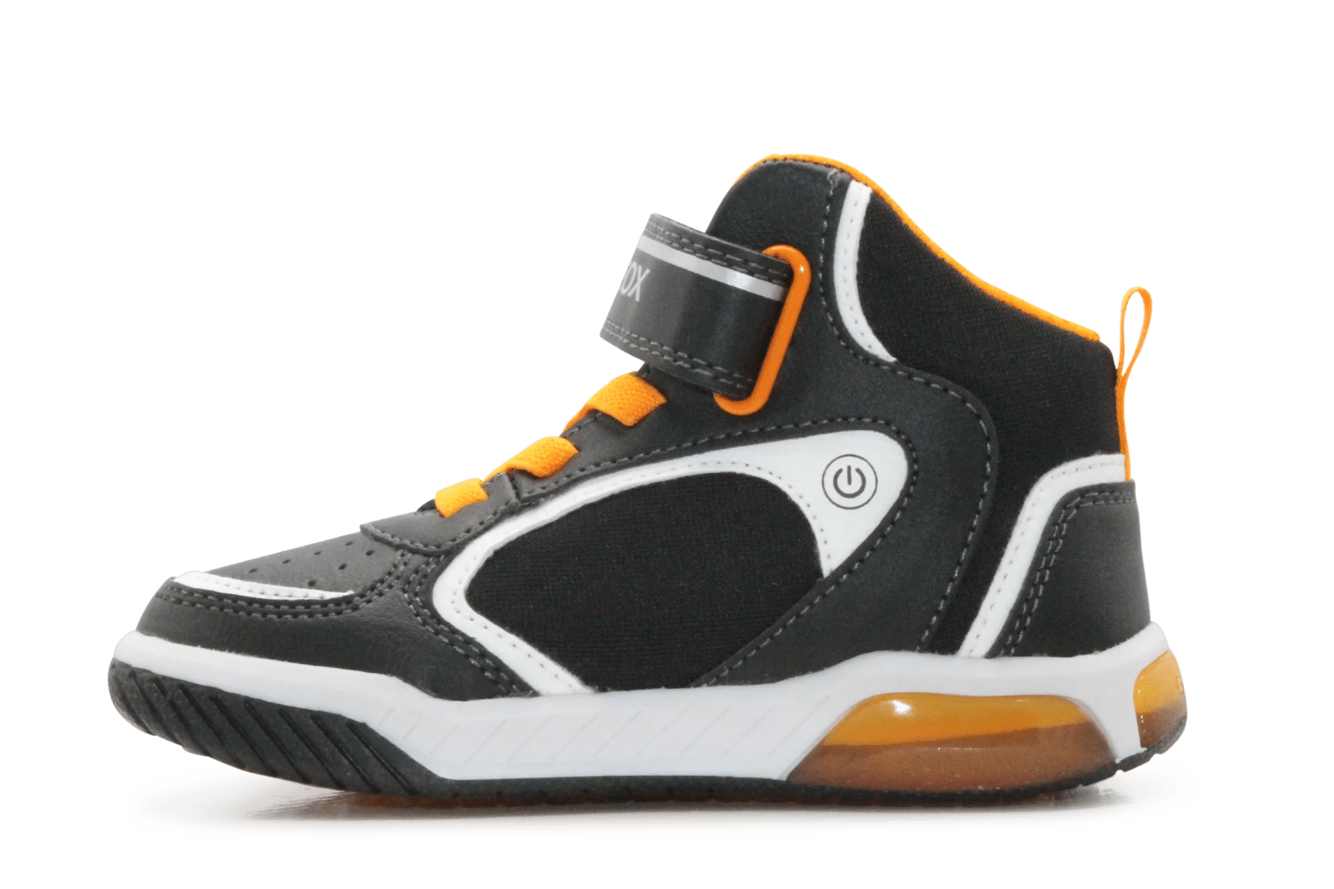 Geox Basket Inek  lichtjes Schoenen Jongens - Black Orange