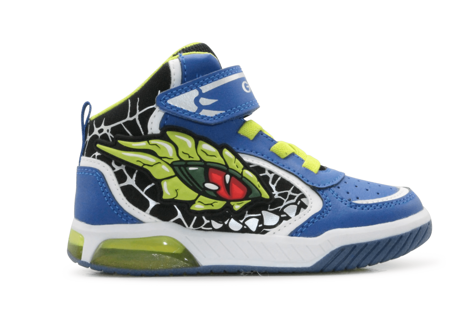 Geox Basket Inek  lichtjes Schoenen Jongens - Royal lime