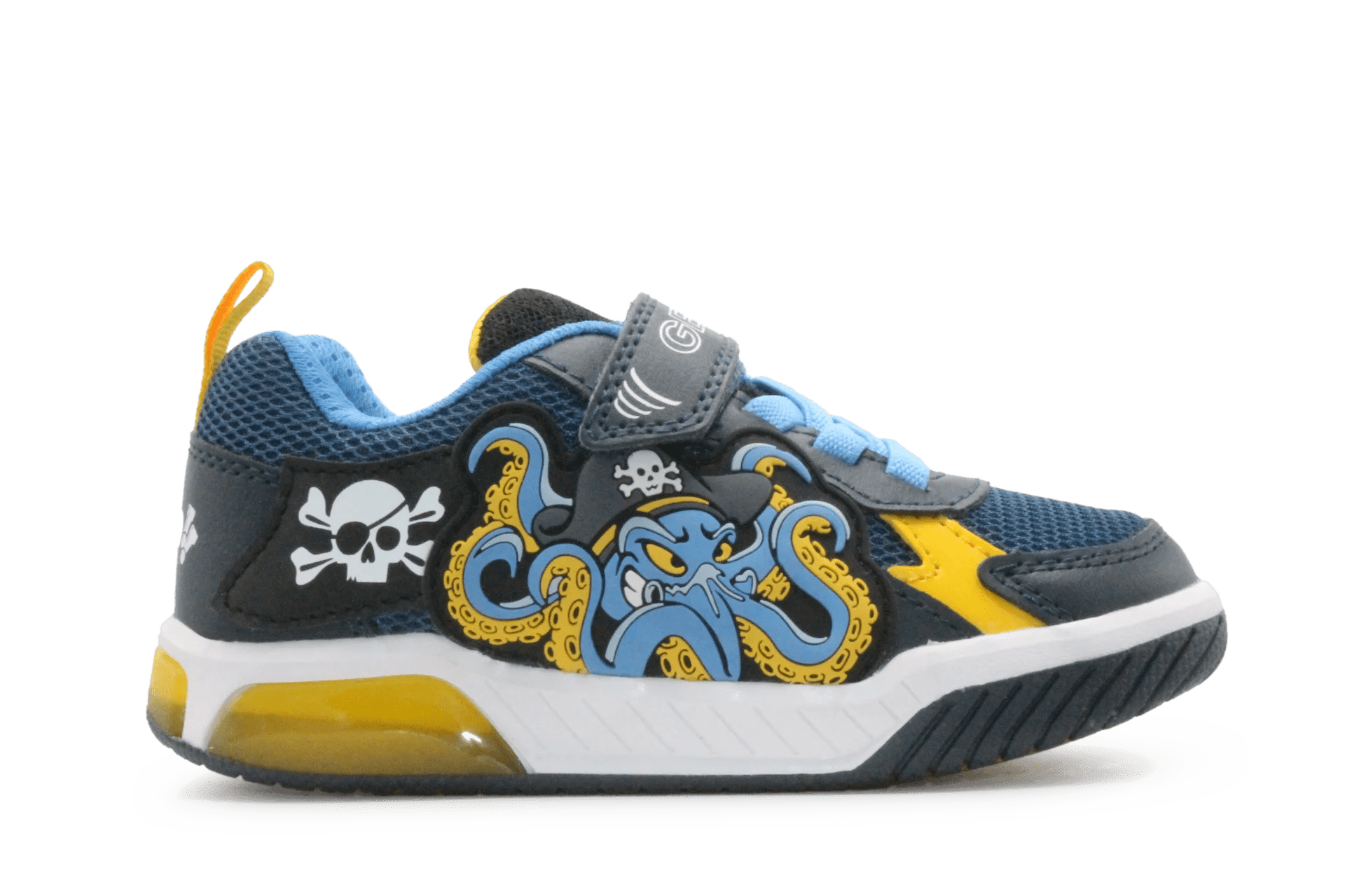 Geox Lichtjes Octopus Schoenen Jongens - Navy Yellow - hatshoe