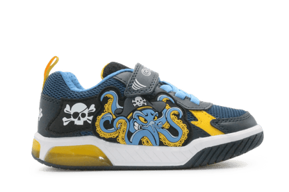 Geox Lichtjes Octopus Schoenen Jongens - Navy Yellow - hatshoe