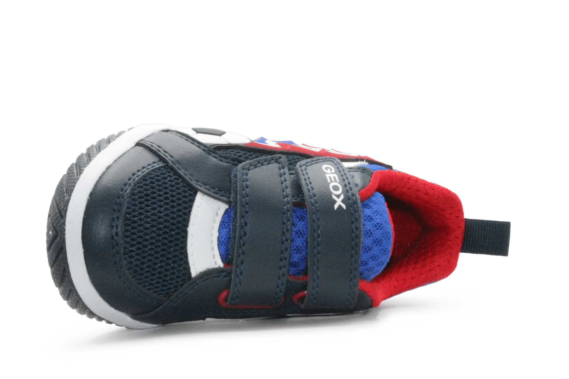 Geox Lichtjes Voetbal Schoenen Jongens - Navy Red - hatshoe